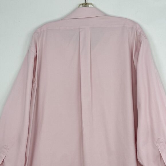 Brooks Brothers 1818 Regent Mens 17-33 Pink Dress Shirt Non-Iron Supima Cotton - Picture 5 of 16